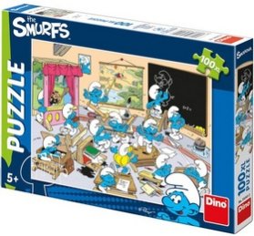 Šmoulové ve škole - puzzle 100 XL dílků
