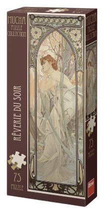 Alfons Mucha – Snění večera 75 panoramic Puzzle