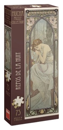 Alfons Mucha – Odpočinek noci 75 panoramic Puzzl