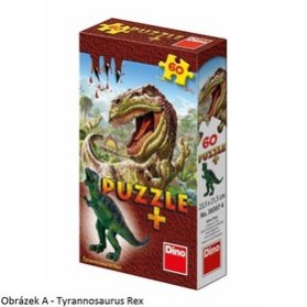 DINOSAUŘI 60 + figurka Puzzle