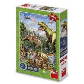 SVĚT DINOSAURŮ 100XL neon Puzzle NOVÉ