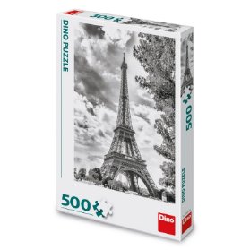 Puzzle Černobílá Eiffelova věž 500 dílků