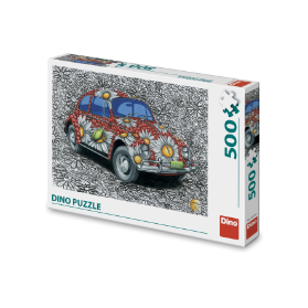 Puzzle Malovaný VW Brouk 500 dílků