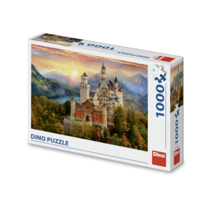 Puzzle Malovaný Neuswanstein 1000 dílků
