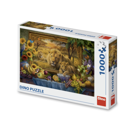 Puzzle Z obrazu: Lvi 1000 dílků