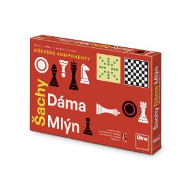 Šachy, dáma, mlýn - rodinná hra