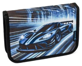 Školní dvouchlopňový penál – auto
