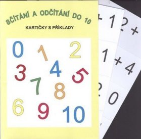 Sčítání a odčítání 10 (16 kartiček s příklady - 64 příkladů na sčítání a 64 na o