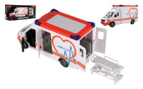 Auto ambulance s lehátkem, setrvačník, světlo, zvuk