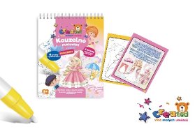 Kouzelné malování vodou Princezny/blok s tužkou 4 listy