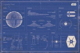 Plakát 61x91,5cm - Star Wars - Imperial Fleet Bl