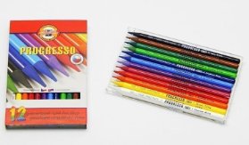 Koh-i-noor pastelky PROGRESSO dlouhé sada 12 ks