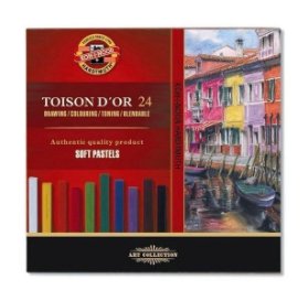 Koh-i-noor křídy (pastely) prašné umělcké 7x7 Toison D´or souprava 24 ks