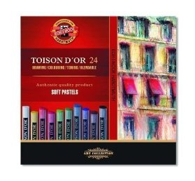 Koh-i-noor křídy (pastely) prašné umělcké 10 mm Toison D´or souprava 24 ks