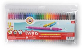 Koh-i-noor souprava popisovačů Twins 30 ks s dvojitým hrotem