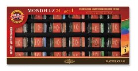 Koh-i-noor barvy akvarelové umělecké MONDELUZ, souprava 24 ks v krabičce