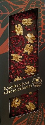 SEVERKA Hořká čokoláda s vlašskými ořechy a višněmi 120g