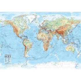 Svět - nástěnná obecně zeměpisná mapa 1 : 21 000 000