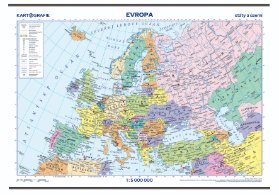 Evropa - nástěnná mapa Státy a území 1:5 000 000