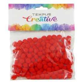 Pom poms mini 120ks červený