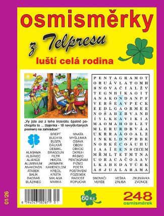 Osmisměrky z Telpresu luští celá rodina 1/2026 - 248 osmisměrek