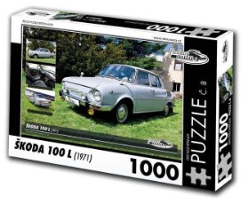 Retro auta Puzzle č. 8 - ŠKODA 100 L (1971) - 1000 dílků