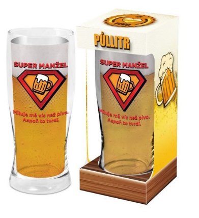 Půllitr Super manžel - Máme rádi pivo