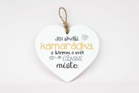Keramické srdce Skvělá kamarádka