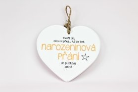 Keramické srdce Narozeniny