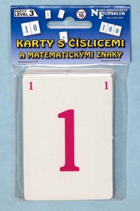 Karty s číslicemi a matematickými znaky