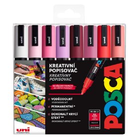 Sada popisovačů PC-5M, LOVE, 1,8 - 2,5 mm, mix teplých tónů (8 ks)
