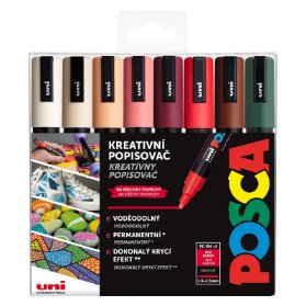 Sada popisovačů PC-5M, AUTUMN, 1,8 - 2,5 mm, mix zemitých tónů (8 ks)