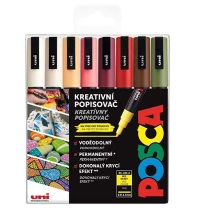Sada popisovačů PC-3M, AUTUMN, 0,9 - 1,3 mm, mix zemitých tónů (8 ks)