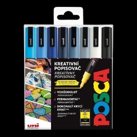 Sada popisovačů PC-3M, WINTER, 0,9 - 1,3 mm, mix chladných tónů (8 ks)