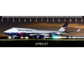 3D pravítko Jumbo Jet Deep