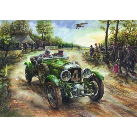 3D pohlednice Bentley 1929
