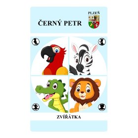 Černý Petr - Zvířátka očka 10,5x6,5cm