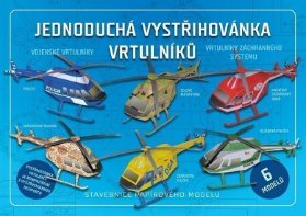 Jednoduchá vystřihovánka vrtulníků - Stavebnice papírového modelu
