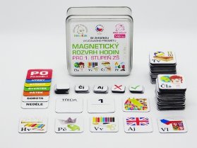 Magnetický rozvrh hodin pro 1. stupeň ZŠ - Pro holky