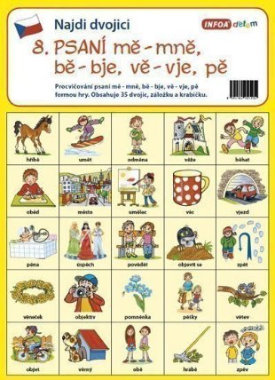 Najdi dvojici - 8. Psaní mě - mně, bě - bje, vě - vje, pě
