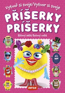 Vytvoř si svoje příšerky - Růžový sešit / Vytvor si svoje príšerky - Ružový zošit + samolepky