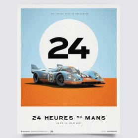 Plakát Porsche 917 - Gulf - 24 Hours Of Le Mans - 1971