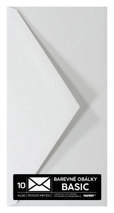 Obálky PREMIUM 5 KS (DL) 110x220 mm pastelová šedá