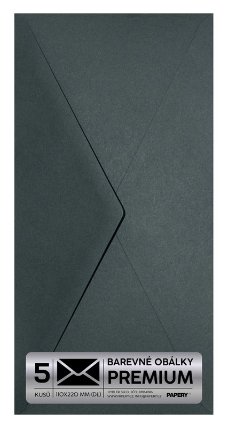 Obálka PREMIUM 5 KS (DL) 110x220 mm Tmavě zelená Vintage