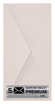 Obálka PREMIUM 5 KS (DL) 110x220 mm Růžová pastelováVintage
