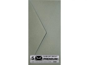 Obálka PREMIUM 5 KS (DL) 110x220 mm Zelená lesní Vintage