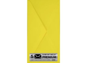 Obálka PREMIUM 5 KS (DL) 110x220 mm Citronová