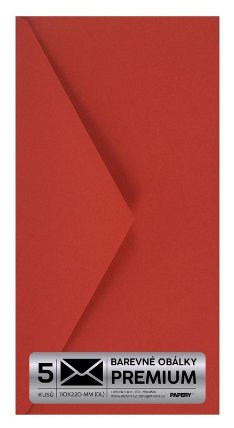 Obálka PREMIUM 5 KS (DL) 110x220 mm Třešňová