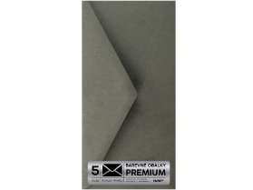 Obálka PREMIUM 5 KS (DL) 110x220 mm Antracitová Vintage