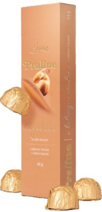 ISPIRITI PRALINE s lískovým ořechem v mléčné čokoládě 44 g